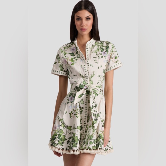 Alice and Olivia Lucy Ivy Romance Mini Shirtdress - Picture 2 of 13